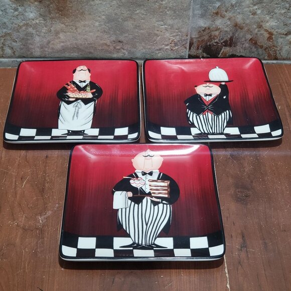 Certified International Bistro Dinner Is Served Tracy Flickinger Square Salad Pl - Picture 3 of 11